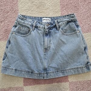Princess Polly Light Blue Denim A-Line Skirt